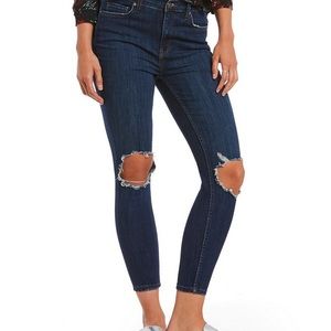 Free people distressed knee jeans